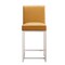 Manhattan Comfort Element 24" Faux Leather Counter Stool in Camel and Polished Chrome (Set of 2) 2-CS003-CL - alternate 3